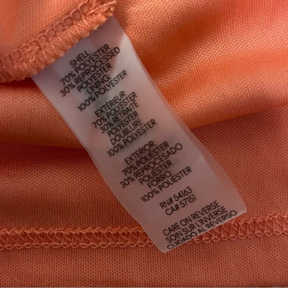 NWT Tommy Hilfiger Ruffle Sleeve Wrap Style Dress Coral Size 8 - Picture 11 of 14